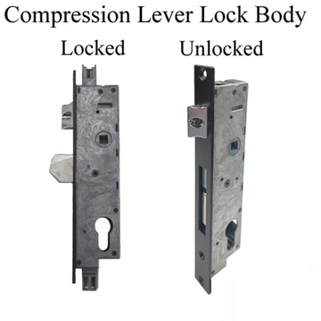 INTERLOCK LEVER COMPRESSION 4-POINT LOCK, 30/85, 1" DEADBOLT THROW, 1" ROD THROW
